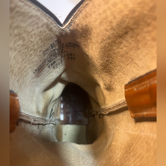 ABILENE Cowboy Boots Womens #7012 Made In USA Size 7.5M Tan Vibram Traction - Picture 5 of 8